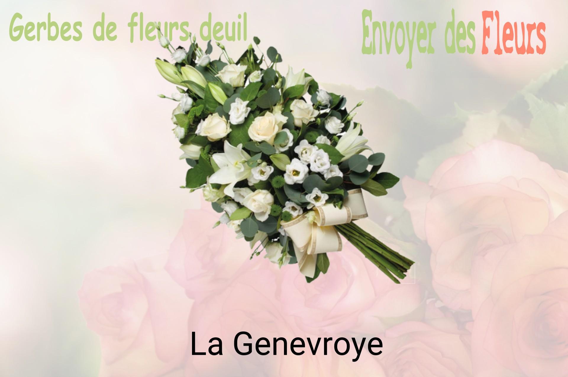 Gerbe de fleurs de deuil livrée à La Genevroye